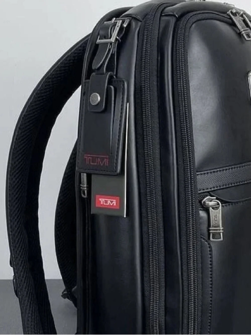 Tumi Black Leather Business Backpack for Men Brand New with tags